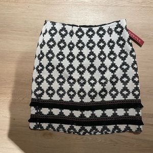 Geometric Tweed mini skirt